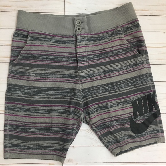Nike Other - Nike FC Squad Shorts Gray & Purple Knit 9” Size M